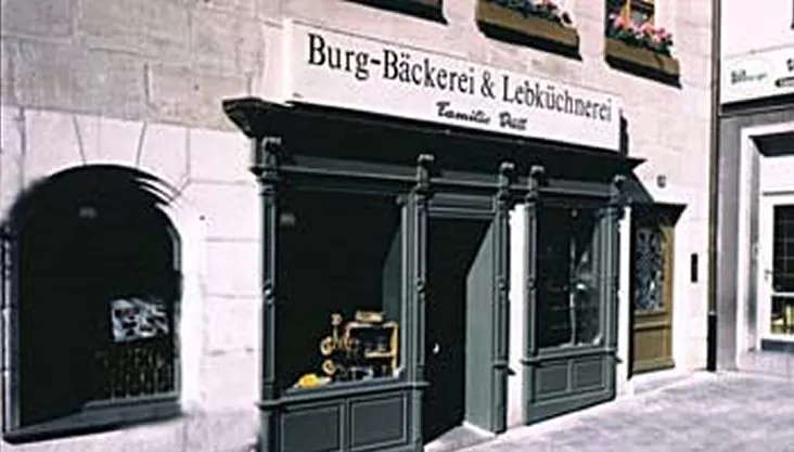 Abbildung des Ladens der Burgbäckerei der Bäckerei Düll